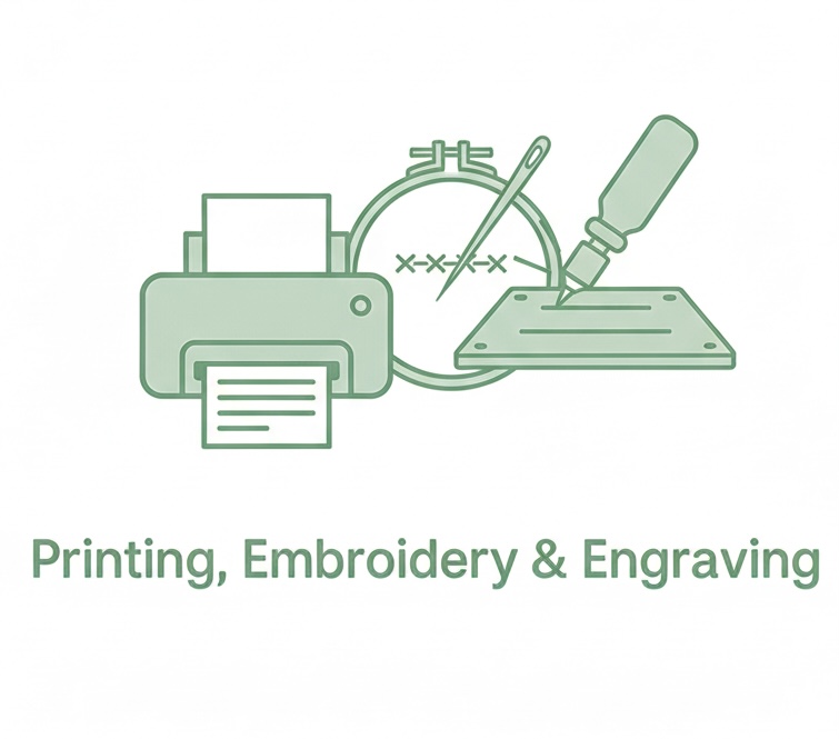 Printing, Embroidery Engraving